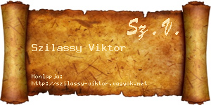 Szilassy Viktor névjegykártya